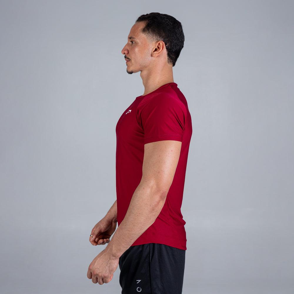 Camiseta Dry Fit Ascend Vinho Sangria