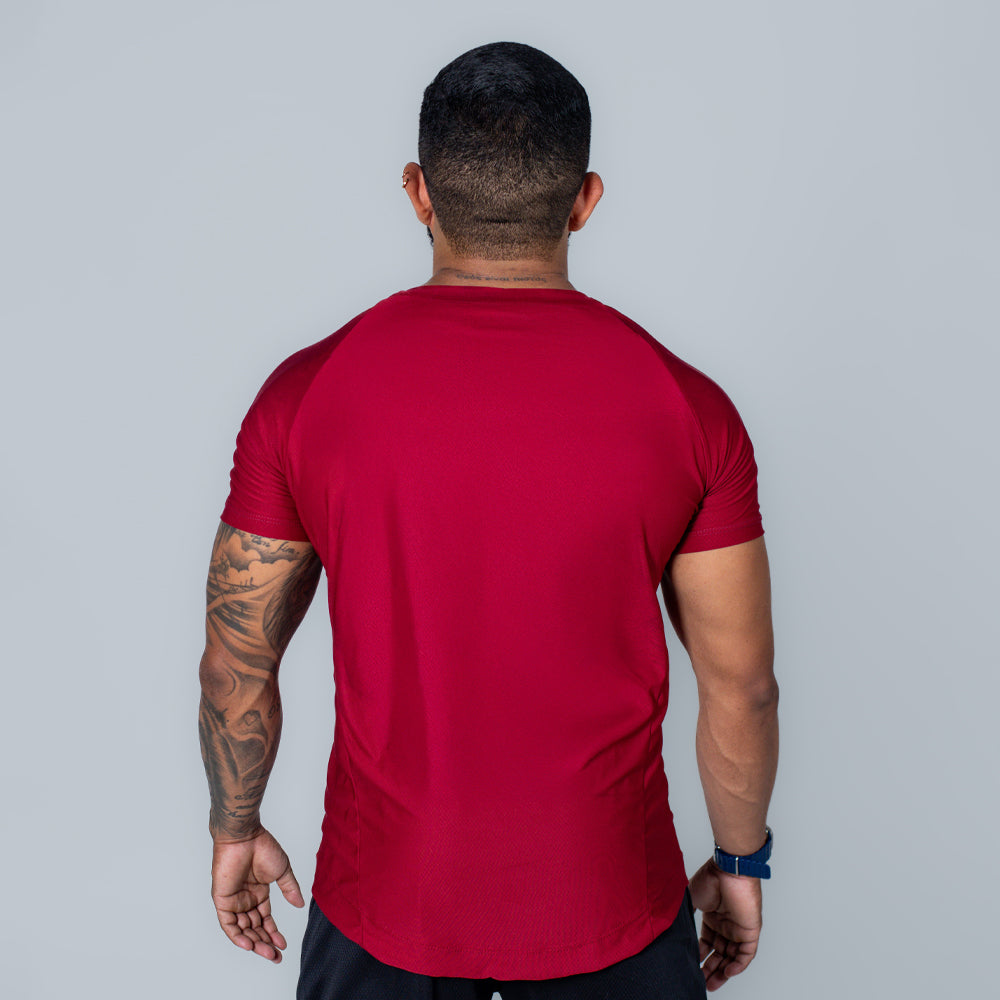 Camiseta Dry Fit Axis Vinho Sangria