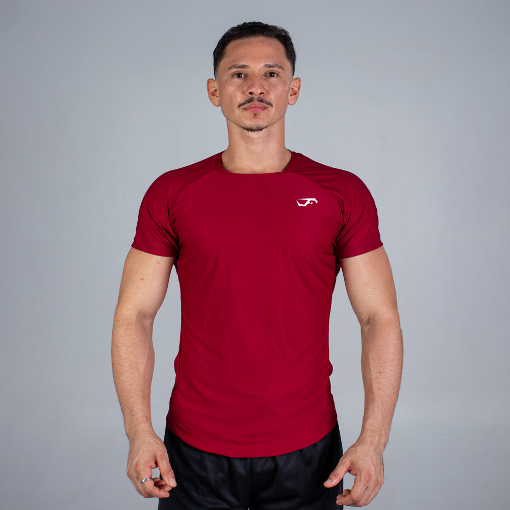 Camiseta Dry Fit Ascend Vinho Sangria