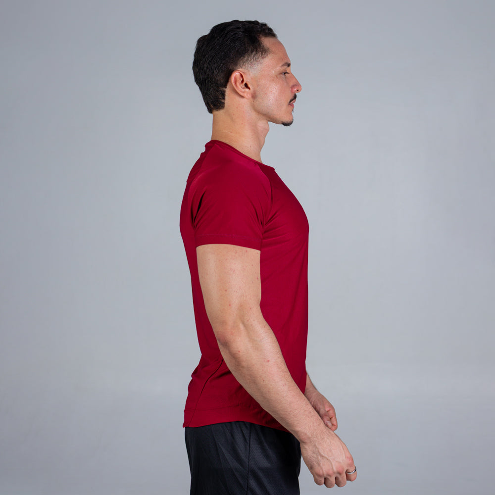 Camiseta Dry Fit Ascend Vinho Sangria