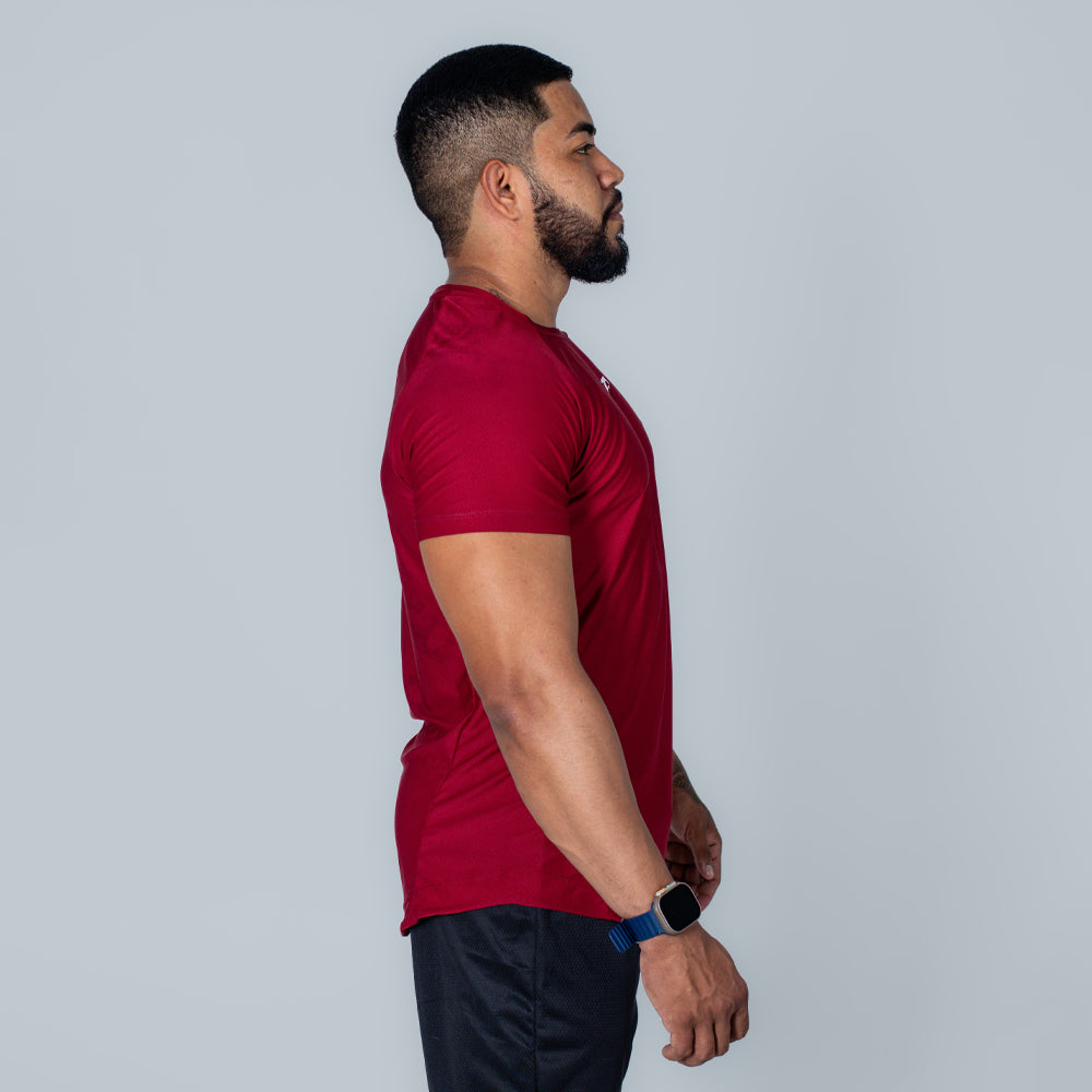 Camiseta Dry Fit Axis Vinho Sangria