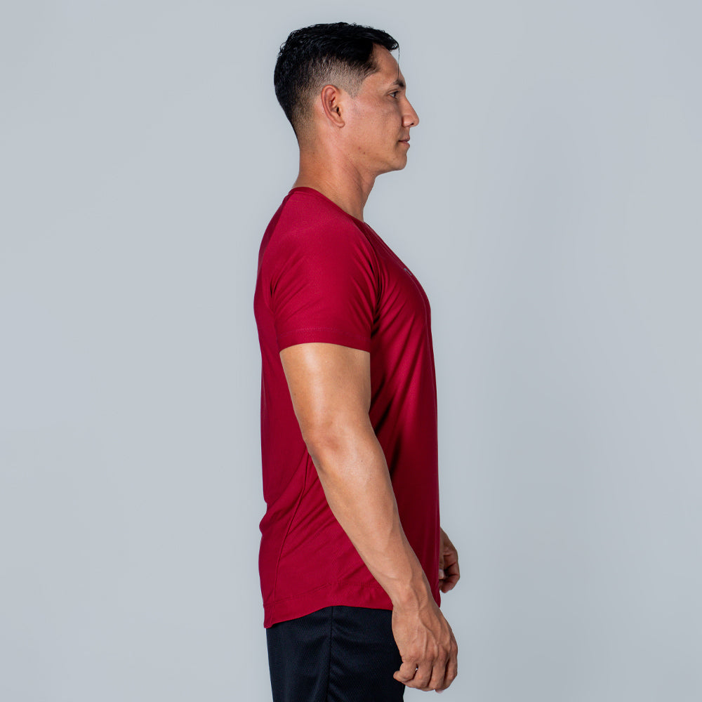 Camiseta Dry Fit Rux Vinho Sangria
