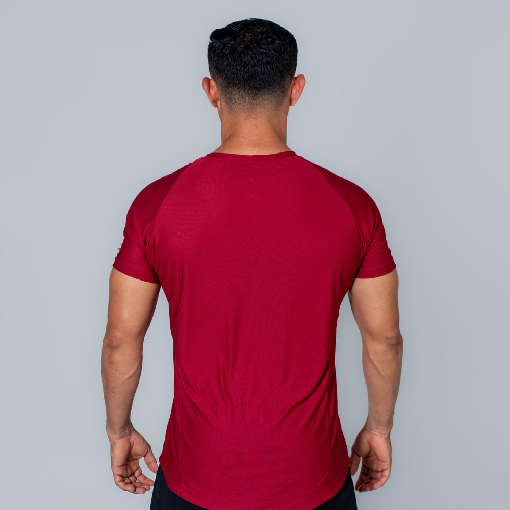 Camiseta Dry Fit Rux Vinho Sangria