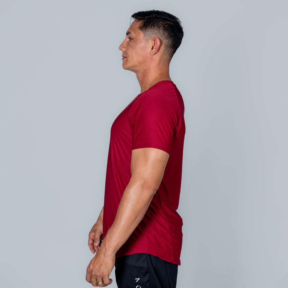 Camiseta Dry Fit Rux Vinho Sangria